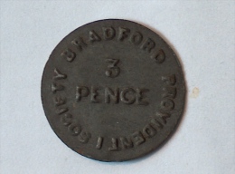 JETON SOCIETY BRADFORD PROVIDENT 3 PENCE - Professionnels/De Société