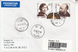 ROMANIA : RADIO ROMANIA On Cover Circulated To TAIWAN - Registered Shipping! - Lettres & Documents