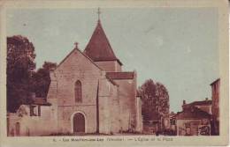 85 LES MOUTIERS SUR LAY - L´église Et La Place - Nr 6 Jehly Poupin - D3 92a - Moutiers Les Mauxfaits