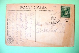 USA 1911 Postcard Of City Hall Worcester Sent To Rockland - Franklin - Cartas & Documentos