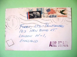 USA 1965 Cover Louisville To England - Christmas Angels Music Trumpet Flag Stevenson United Nations - Briefe U. Dokumente