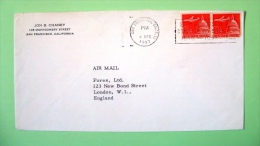 USA 1967 Cover San Francisco To England - Planes On Capitol Washington - Briefe U. Dokumente