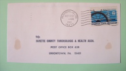 USA 1968 Cover Perryopolis To Uniontown - Tuberculosis Adress - Arkansas River Navigation Electricity - Tuberculosis ... - Briefe U. Dokumente