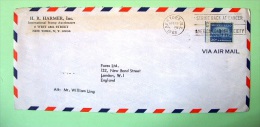 USA 1968 Cover New York To England - Monticello - Cancer Cancel - Briefe U. Dokumente
