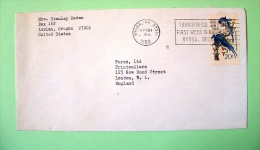 USA 1968 Cover Nyssa To England - Thunderegg Stone Mineral Cancel - Bird Audubon - Briefe U. Dokumente