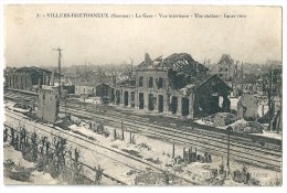 Cpa: 80 VILLERS BRETONNEUX (ar. Amiens) La Gare - Vue Intérieure (Ruines) N° 3 - Villers Bretonneux