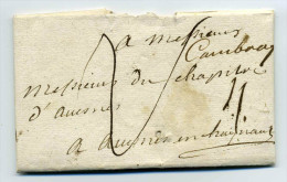 MP De CAMBRAY  / Manuscrit Lenain N°1a / Dept   Du NORD / 16 Octobre 1736  / Ind 15 Côte 160€ - 1701-1800: Vorläufer XVIII