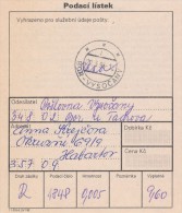 I0065 - Czech Rep. (1996) Postal Receipt / Postal Agencies BOR - VYSOCANY - Cartas & Documentos
