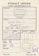 I0068 - Czech Rep. (1997) Postal Receipt / Postal Agencies 430 01 CHOMUTOV 50 - Covers & Documents