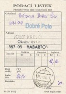 I0069 - Czech Rep. (1998) Postal Receipt / Postal Agencies DOBRE POLE - Briefe U. Dokumente