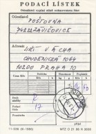 I0070 - Czech Rep. (2000) Postal Receipt / Postal Agencies ZAVISICE - Storia Postale