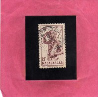 MADAGASCAR MALGACHE 1946 DANSEUR DU SUD DANCER SOUTH DANZATORE CENT. 50 OBLITERE USED USATO - Used Stamps