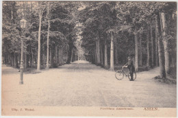 Assen  - Hoofdlaan Asserbosch ( Fiets/Fietser) - 1908  - Holland/Nederland - Assen