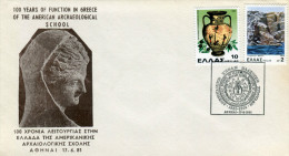 Greece-Greek Commemorative Cover W/ "American School Of Classical Studies: 100 Years Of Function" [Athens 17.6.1981] Pmk - Sellados Mecánicos ( Publicitario)