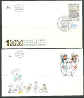 Israel Divers Enveloppes JOUR  D'EMISSION 100 CENTENARY OF B'NAI B'RITH IN JERUSALEM - Gebruikt (met Tabs)