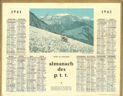 CALENDRIER ALMANACH DU FACTEUR 1961 - Small : 1961-70