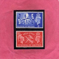 GREAT BRITAIN - GRAN BRETAGNA 1951 KING GEORGE VI FESTIVAL MNH - Unused Stamps