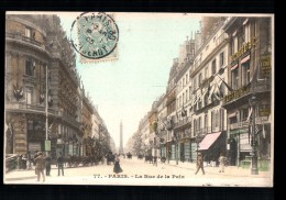 75 PARIS II Rue De La Paix, Animée, Commerces, Colorisée, Ed ? 77, 1905 - Arrondissement: 02