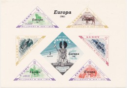 SI53D  Regno Unito LUNDY Europa 1961 PUFFIN Millenary Stamps  Foglietto Nuovo MNH - Smilers Sheets