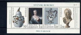 250021057 1979 (XX) SCOTT 1298   POSTFRIS MINT NEVER HINGED  EINWANDFREI  SWEDISH ROCOCO - Blocks & Sheetlets