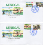 Sénégal 2013 FDC 1er Jour Réserve De Gueumbeul Fauna Birds Oiseaux Vögel Mushrooms Champignons Pilze Rapaces Bird Prey - Sénégal (1960-...)