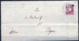 Braunsdorf Auf Portopflichtiger Dienstsache Mit 10 Pf. Rot, DR Nr. 33, 1878 Nach Pegau - Andere & Zonder Classificatie