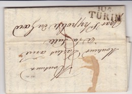 MARQUE POSTALE 1810  - TURIN - 1. ...-1850 Prephilately