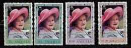 Anguilla ** N° 361 à 364 - 80e Ann. De La Reine-mère Elizabeth - Anguilla (1968-...)