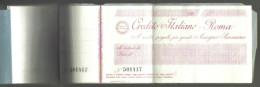 Credito Italiano Bloccheto Assegni Parzialmente Usato 1925-1926 C.1502 - [10] Checks And Mini-checks