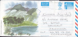 Great Britain Airmail Aerogramme 1994 Cover BALLERUP Denmark Landscapes Of Britain : Lakes Buttermere, Cubria (2 Scans) - Entiers Postaux