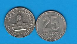 ARGENTINA -  25 Centavos  1993  KM85a - Argentinië