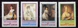 Ste Lucie ** 559 à 562 - Décennie De La Femme De 1980. Tableaux - St.Lucia (1979-...)