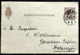 Denmark 1926 Korrespondancekort  KK38 Nr .42-0 Odense 2-6-1926-Helsingør 2-6-1926 ( Lot 20 ) - Entiers Postaux