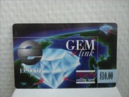 Econo Gem Link 10 $ With Sticker 0800 10412 See 2 Photo´s Used Rare - Carte GSM, Ricarica & Prepagata