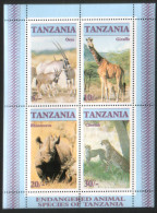 Tansania - Block 58 Postfrisch / MNH ** (V429) - Rhinozerosse