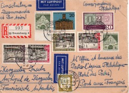 Taaf Kerguelen Lettre D 'Allemagne 10/1/1966 Pour Kerguelen En Recommander Cachet Transit Reunion Du 15/1/1966 - Bases Antarctiques