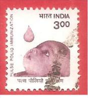 INDIA USATO - 1998 - Oral Polio Vaccine - 3 ₨ - India Rupee - Michel IN 1647 - Oblitérés
