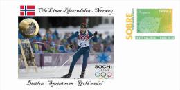 Spain 2014 - XXII Olimpics Winter Games Sochi 2014 Special Prepaid Cover - Biatlon Sprint Man - Winter 2014: Sochi