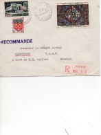 Taaf Kerguelen Port Aux Français Lettre Du 3/11/1965 Paris 75 Pour Kerguelen En Recommander - Cartas & Documentos