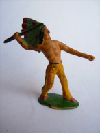 FIGURINE STARLUX  INDIEN AVEC LANCE-  SERIE ORDINAIRE  1953/54 Réf 146 - Starlux