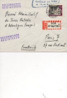 Taaf Kerguelen Port Aux Français Lettre Du 5/5/1965 Allemagne Pour Kerguelen En Recommander Cachet De Transit Paris 75 - Covers & Documents