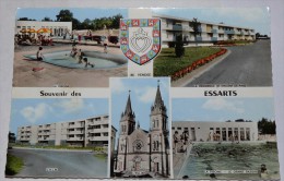 LES ESSARTS - CPSM 85 - Multivues : Piscine - Residence Saint Vincent De Paul - L'HLM - L'Eglise - Blason. - Les Essarts