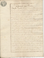 107/22 - Papier Fiscal Révolutionnaire - Acte 1809 Du Notaire Vinck à MALINES , Département Des 2 Nèthes - 1794-1814 (Franse Tijd)