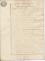 107/22 - Papier Fiscal Révolutionnaire - Acte 1809 Du Notaire Vinck à MALINES , Département Des 2 Nèthes - 1794-1814 (Période Française)