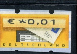 DUITSLAND  POSTFRIS MINT NEVER HINGED POSTFRISCH EINWANDFREI AUTOMATENMARKEN MICHEL 5.1 MIT ZAHLNUMMER - Timbres De Distributeurs [ATM]