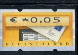 250078751 DUITSLAND  POSTFRIS MINT NEVER HINGED POSTFRISCH EINWANDFREI AUTOMATENMARKEN MICHEL 5.1 - Machine Labels [ATM]