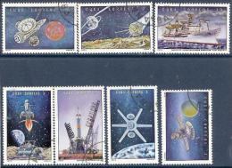 Space 1973 Cuba Used 7  Stamps   Mi 1864-70 Space Exploration - United States