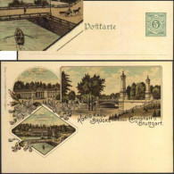 Württemberg 1900. Carte Entier TSC. König Karl Brücke Cannstatt. Curhaus König Wilhelm I, Mineralbad. Canoë - Canoë