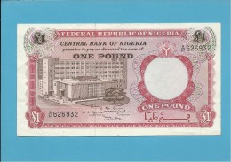 1 POUND - ND ( 1967 ) - P 8 - Serie A/67 - CENTRAL BANK OF NIGERIA - Nigeria