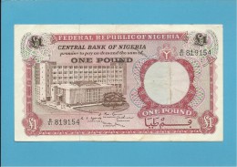 1 POUND - ND ( 1967 ) - P 8 - Serie B/61 - CENTRAL BANK OF NIGERIA - Nigeria